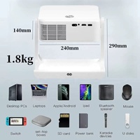 Officiellement Google-TV Smart Android 13 Auto Focus Keystone 4K WiFi 6 Audio Native 1080P Portable Home Cinéma Mini Projecteur 3D