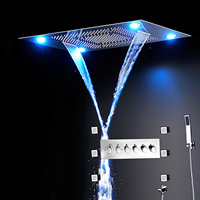 Photographie ohm — kit de robinetterie thermostatique de douche, salle de bains, mélange en Mode pluie, immersive cinq étoiles