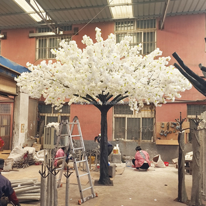 ST artificial gran árbol falso al aire libre decorativo Cerezo flores árbol decoración del hogar artificial blanco flor de cerezo árbol <span class=keywords><strong>restaurante</strong></span> - Product Image 4