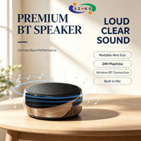 Haut-parleur portable sans fil BT 5.0 5W en métal BS01, mini, stéréo 3D, subwoofer, 800mAh, carte TF, AUX, Wi-Fi, son surround 360°, haut-parleur domestique
