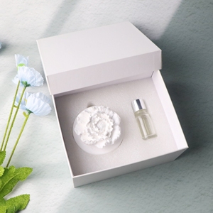 Hoa trắng gốm sứ khuếch tán mùi thơm đá Tinh dầu làm mát không khí thạch cao đặt phòng hương thơm - Product Image 2