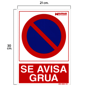Poster di avvertenza su gru 21 x 30 (altezza) cm. - Product Image 2