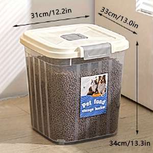 Pet Food <b>Storage</b> <b>Box</b> <b>Lockable</b> Dog Food Container Household Pet Food <b>Storage</b> <b>Box</b> Transparent and Airtight Food Bin for Home Use - Product Image 5