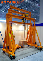 JIN YANG HU PT-1 Poussoir manuel Portique portable Hauteur fixe Mobile avec 1-2 tonnes Capacité de chargement Composants de base inclus