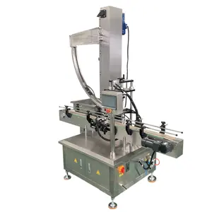 Auto high speed 4 heads screw or press capping machine with 2 servo motor