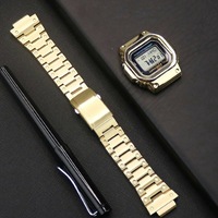 Kit MOD de luxe en acier inoxydable avec bracelet et boîtier avec fermoir déployant pour montres intelligentes DW5600/GW-B5600/GW-M5610/G-5600E