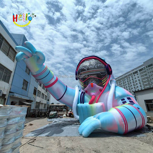 Tùy chỉnh đạo cụ khổng lồ Phi Hành Gia Spaceman mô hình LED khổng lồ <span class=keywords><strong>Inflatable</strong></span> âm nhạc lễ hội trang trí sân khấu - Product Image 2