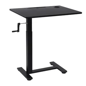 Standing single leg height adjustable work from office laptop stand for desk