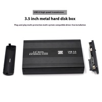 Venta al por mayor de fábrica Caja de disco duro portátil de metal de 3,5 pulgadas Caja de disco duro externo USB 3,0 a SATA