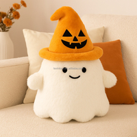 Produsen mainan mewah kustom topi labu lembut desain hantu boneka Halloween hadiah anak-anak isi katun PP pabrik