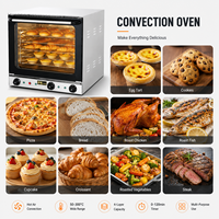 Four à convection électrique commercial pour boulangerie, 4 plateaux pour le pain, les gâteaux, la pâtisserie, équipement de boulangerie en acier inoxydable