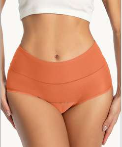 กางเกงในผู้หญิงประจำเดือน2XL 3ชั้นกางเกงกันรั่วซึมเอวสูง5ชิ้นแพ็คพลัสไซส์ - Product Image 5