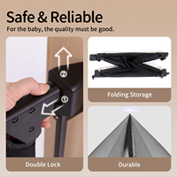 Barrière de sécurité pour bébé pliable en maille métallique multifonctionnelle dans la maison Cuisine Escaliers Chambre Barrière de sécurité pour bébé Barrière de sécurité pour enfant Barrière de sécurité pour chien
