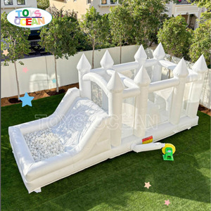 Carrera de obstáculos inflable comercial, Castillo de salto, tobogán de bola de PVC con soplador, producto Unisex - Product Image 1