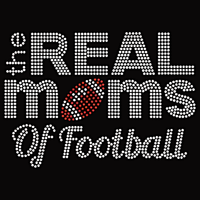 Transfert thermocollant personnalisé pour maman de footballeuse, motif en strass pour T-shirts