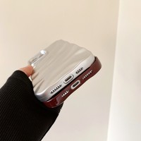 Coque de téléphone 3D en silicone TPU à motif ondulé pour iPhone 17 16 15 14 13 12 11 Pro Max X XR XS Max 14 Plus, couleur unie brillante