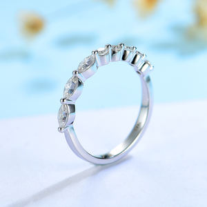 Anillo de Moissanita de Oro Sólido de 14k, Anillo de Compromiso para Bodas, Joyería Fina, Anillos o Alianzas de Compromiso de Oro Rosa de 10K, Clásico, Redondo, GTC - Product Image 3