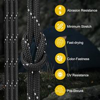 Paracord réfléchissant 4 mm, 850 lb, 11 brins tressés en nylon, robuste, pour tente, camping, randonnée, survie, tactique, bricolage, camouflage, tout usage