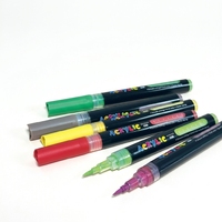 Marqueurs de couleur personnalisés pour graffiti, pointe pinceau permanente, marqueurs de peinture acrylique, stylos pour loisirs créatifs en plastique, ensemble de marqueurs d'art pour emballage