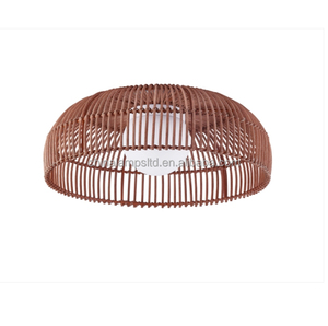 XH Factory Modern Antique Asian Handwoven <b>Black</b> Plastic Rattan Linear Sense Lampshade Pendant Home Restaurant <b>Lighting</b> Decor - Product Image 1