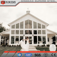 Structure métallique préfabriquée pour lieu de mariage et salle de réception, construction à panneaux sandwich, barndominium, lieu de mariage en grange