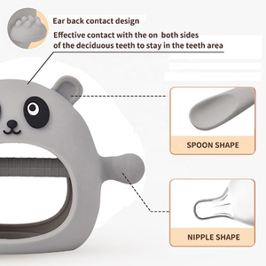 Silicone bébé poignet anneau de dentition Panda forme Anti-chute dentition jouet à mâcher portable mitaine apaisant sucette <span class=keywords><strong>pour</strong></span> bébé sucer besoins - Product Image 4