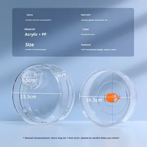 <span class=keywords><strong>Hamster</strong></span>-Laufrad Externe Box für Goldhamster und Seidenbären Große Größe Geräuscharm Langeweile-Bekämpfung Spielzeug Hamsterkäfig PP-Material - Product Image 3