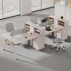 Venta al por mayor de escritorio de madera ergonómico contemporáneo Durable MDF escritorio de la computadora y sillas para la estación de trabajo de oficina moderna - Product Image 2