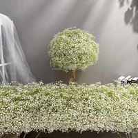 Centros de mesa para boda, flores artificiales grandes, bolas de flores azules y blancas, 60cm