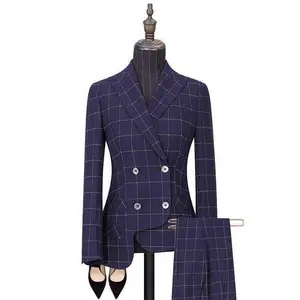 Custom Lage Moq Fabrikant Oem Hoge Kwaliteit Nieuwste Dames Formele Office Business Women Blazer Jacket Pant Suits Voor Dames