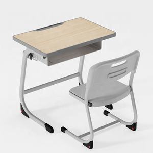 Ensemble bureau et chaise d'école à domicile pour un élève, bureau en métal robuste avec chaise ergonomique, pour les enfants de 5 à 12 ans - Product Image 2