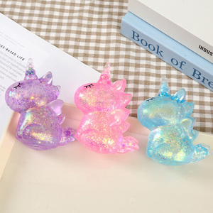 Purple Unicorn TPR Maltose Flash Stress Relief Toy Slow <b>Rebound</b> Hands Grip Pinch Stress Relief Toys - Product Image 3
