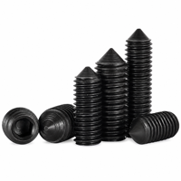 Vis sans tête à six pans creux M3 M4 M5 M6 M8 M10 M12 M14 M16 M18 M20 M24 à pointe conique en acier allié haute résistance oxydé noir
