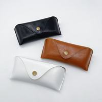 Étui à lunettes en cuir PU fait main boîte à lunettes de soleil portable souple pour hommes et femmes étui de rangement élégant pour lunettes à la mode