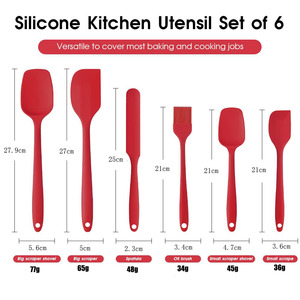 Ensemble <span class=keywords><strong>de</strong></span> spatules en silicone, 6 pièces, <span class=keywords><strong>ustensiles</strong></span> <span class=keywords><strong>de</strong></span> cuisine, qualité alimentaire, sans BPA, résistant à la chaleur, pour cuisiner, pâtisser, mélanger et servir - Product Image 2