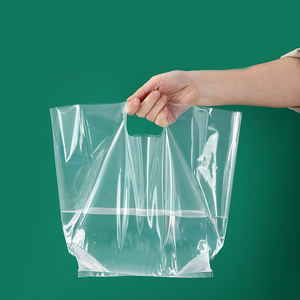 Bolsa Impermeable para Comida para Llevar de Restaurante, con Logotipo Comercial Personalizado Impreso, Bolsa de Plástico con Asa Troquelada, Bolsa de Embalaje Transparente - Product Image 3