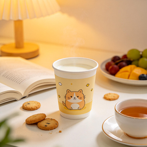 Premium Biodegradable <b>Disposable</b> Kraft Bamboo White Double Wall Paper Coffee <b>Cups</b> For Bakery Restaurant Hotel Beverage Takeout - Product Image 2