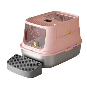 Bac à litière pour <span class=keywords><strong>chat</strong></span> en acier inoxydable de haute qualité, personnalisé, bon marché, <span class=keywords><strong>meuble</strong></span> pour bac à litière pour <span class=keywords><strong>chat</strong></span> avec couvercle - Product Image 2