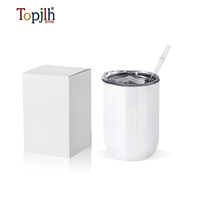 Topjlh Factory Direct Blank 12oz RVS Rechte Tumbler, Groothandel Bulk voor Hittetransferdruk