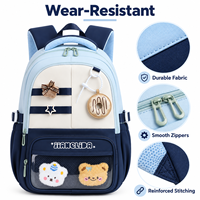 Sac à dos scolaire ergonomique, imperméable, mignon, respirant, avec bretelles rembourrées réglables pour enfants