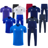 Nuevo Conjunto de Traje de Entrenamiento de Fútbol para Hombre Adulto, Secado Rápido, Transpirable, 100% Poliéster, Cierre con Cordón, Nombres y Números del Equipo, Pantalones Cortos