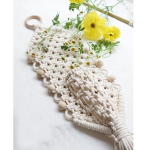 Boho personalizzato fiore fatto a mano nuovo Design decorazione della casa arredamento pianta appendiabiti Macrame appeso a parete - Product Image 4