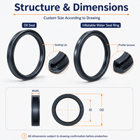 Marine Stern Shaft Oil Seal and Inflatable Water Seal Ring for Ship Stern Tube OEM Custom Size Factory Supply