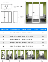 Cabine de bureau partagée insonorisée, maison modulaire, mini-maison, cabine intérieure, espace de travail, salle de réunion acoustique
