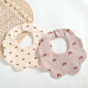 Babero de muselina de algodón suave de 6 capas para bebé, toalla de <span class=keywords><strong>saliva</strong></span> para niño, babero giratorio de 360 grados para recién nacido, Baberos de alimentación para bebé - Product Image 4
