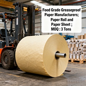 Cuộn giấy gói dùng một lần không chứa PFAS, chống dầu, in logo, 30g 35g 40g, bộ 5 tờ giấy chống dầu, cấp thực phẩm - Product Image 3