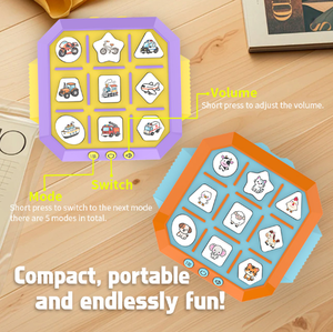 Consola <span class=keywords><strong>de</strong></span> Juegos 5 en 1 para Niños, Juguete Tic-Tac-Toe con Coche <span class=keywords><strong>de</strong></span> Animales, Juguetes Antiestrés, Regalo Educativo para Niños - Product Image 2