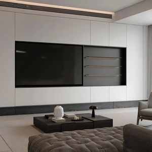 Vitrina de Madera para Sala de Estar, Muebles de Sala de Estar, Vitrina para Apartamentos y Hoteles, Mueble de Pared para Sala de Estar - Product Image 3