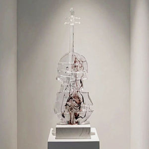 Ornements de <span class=keywords><strong>violon</strong></span> en résine de cristal transparent de luxe léger, sculpture de guitare en résine abstraite moderne, <span class=keywords><strong>violon</strong></span> en cristal pour la <span class=keywords><strong>d</strong></span>écoration intérieure <span class=keywords><strong>d</strong></span>'hôtel - Product Image 2