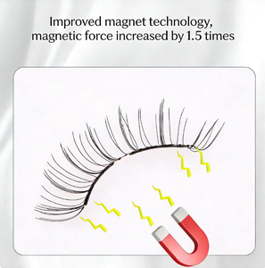 <span class=keywords><strong>Faux</strong></span> <span class=keywords><strong>cils</strong></span> magnétiques 3D synthétiques doux semi-faits à la main, réutilisables, format voyage, 2 paires avec pinces - Product Image 3